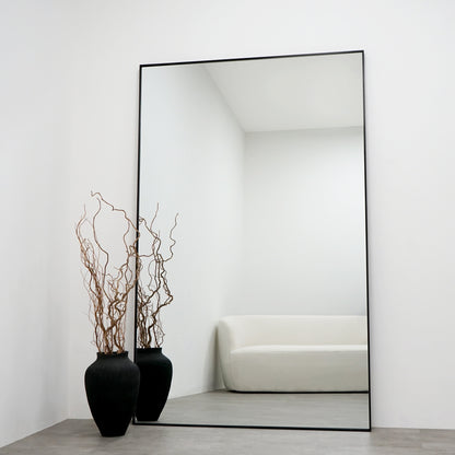 Theo - Miroir Métallique Noir Extra Large Pleine Longueur 190cm x 120cm