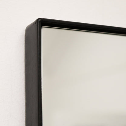 Theo - Miroir Rectangulaire Métallique Noir Grand Format 160cm x 60cm Pleine Longueur