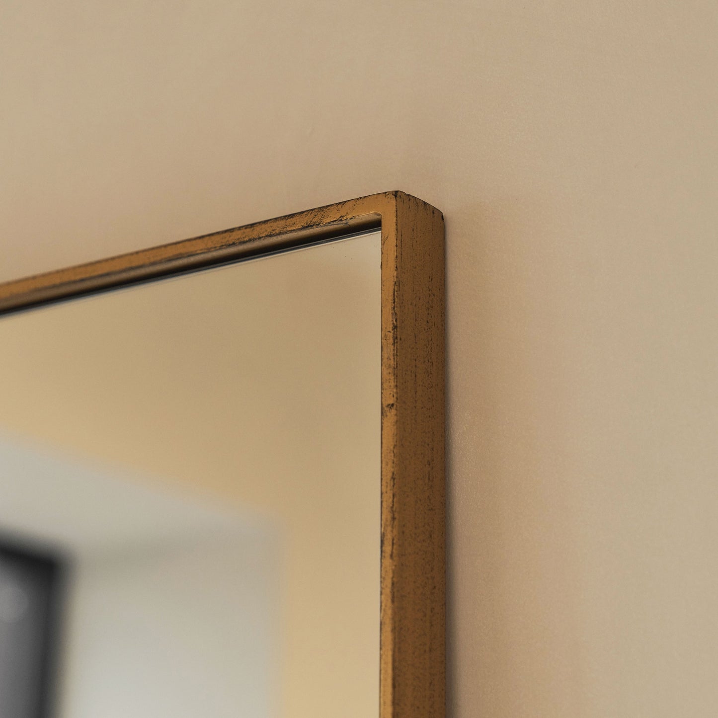 Theo - Miroir Métallique Rectangulaire Extra Large Pleine Longueur 190cm x 120cm Or