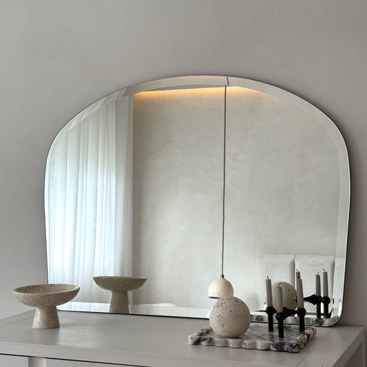 Vienne - Grand miroir sans cadre à biseau 95 cm x 70 cm pour manteau de cheminée