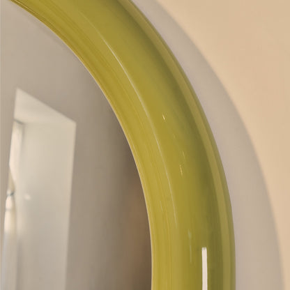 Obsidienne - Miroir Extra Large Arqué Olive Brillant Pleine Longueur 200cm x 120cm