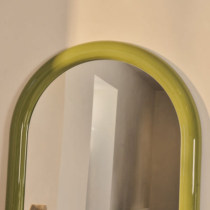 Obsidienne - Miroir Extra Large Arqué Olive Brillant Pleine Longueur 200cm x 120cm