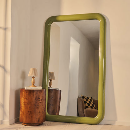 Obsidienne - Miroir Rectangulaire Pleine Longueur Olive Brillant Extra Large 200cm x 120cm