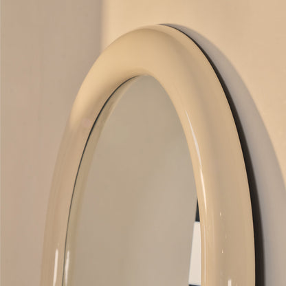 Obsidienne - Miroir extra grand plein pied arqué ivoire brillant 200cm x 120cm
