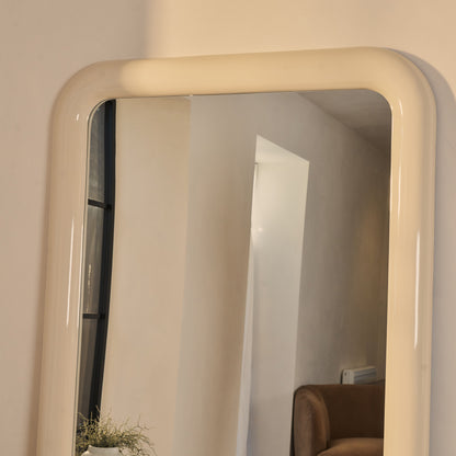 Obsidian - Miroir Rectangulaire Extra Large Pleine Longueur Brillant Ivoire 200cm x 120cm
