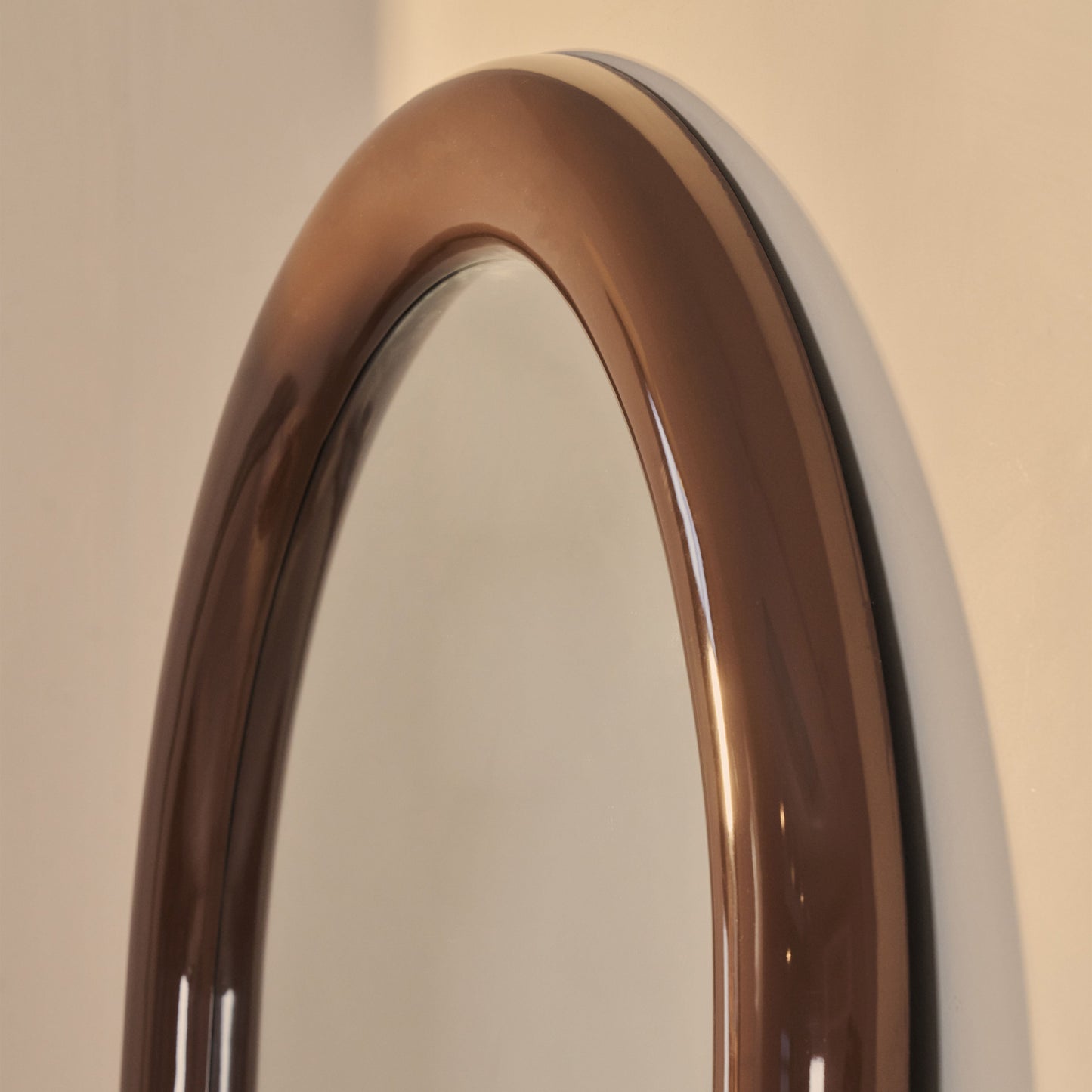 Obsidienne - Miroir Extra Large Arqué Pleine Longueur Chocolat Brillant 200cm x 120cm