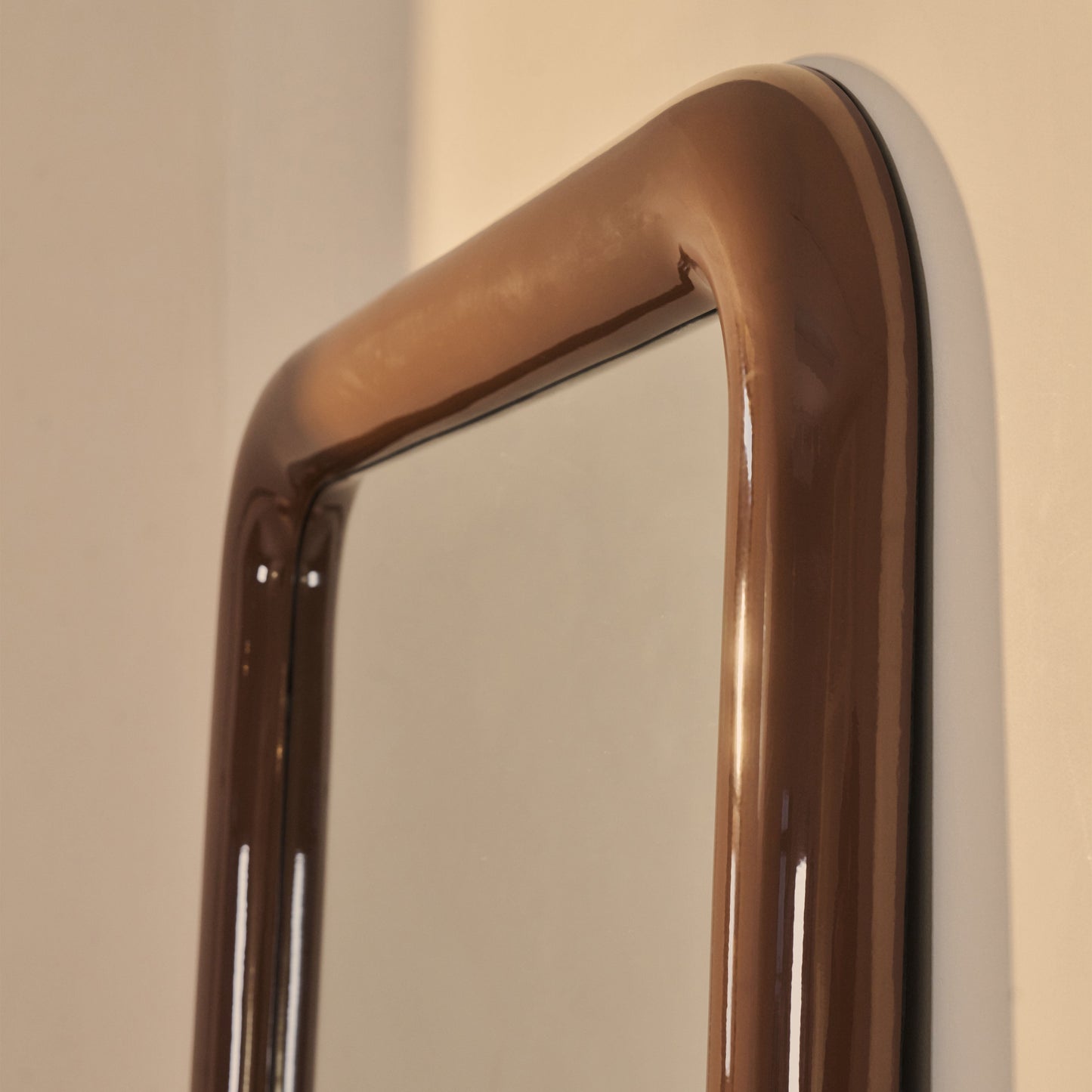 Obsidienne - Miroir Rectangulaire Pleine Longueur Extra Large 200cm x 120cm Finition Chocolat Brillant