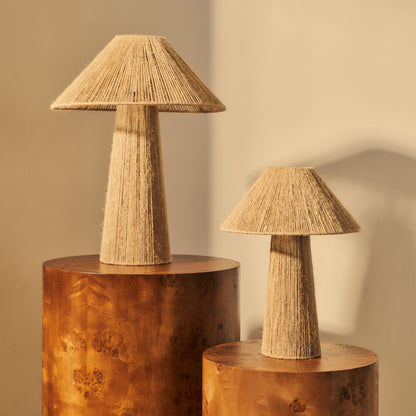 Erba - Lampe de Table Large avec Abat-jour en Corde de Jute Coolie