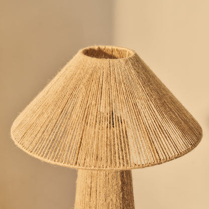 Erba - Lampe de Table Large avec Abat-jour en Corde de Jute Coolie