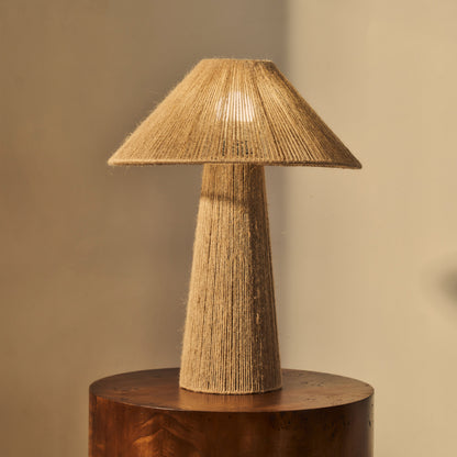 Erba - Lampe de Table Large avec Abat-jour en Corde de Jute Coolie
