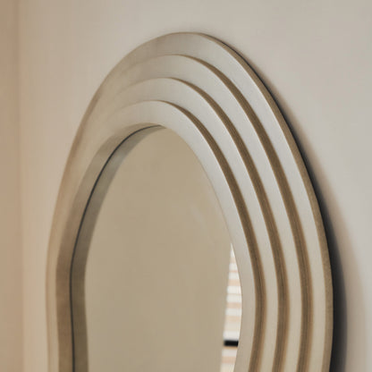 Luciana - Miroir Extra Large en Béton Ondulé Pleine Longueur 180cm x 105cm