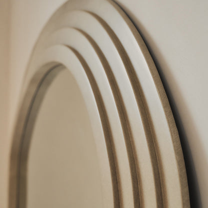 Luciana - Miroir Extra Large en Béton Ondulé Pleine Longueur 180cm x 105cm