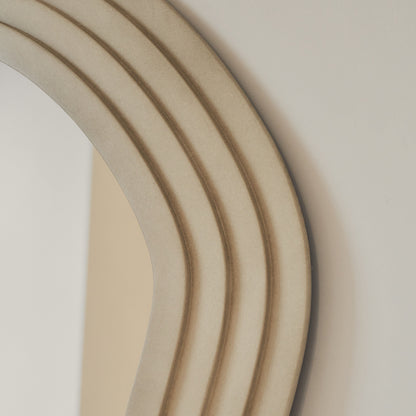 Luciana - Miroir Extra Large en Béton Ondulé Pleine Longueur 180cm x 105cm