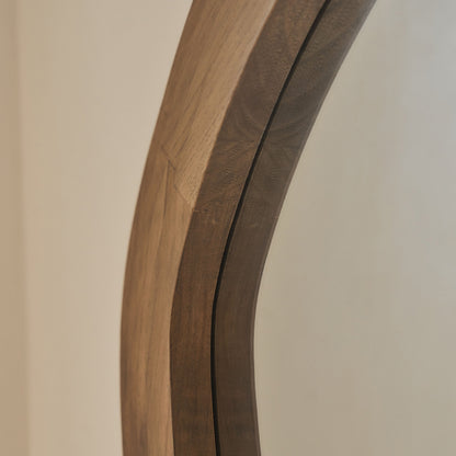 Luciana - Miroir Extra Large à Vagues Pleine Longueur Bois Chaud 180cm x 105cm