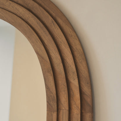 Luciana - Miroir Extra Large Bois Chaud Irregular Pleine Longueur 200cm x 115cm