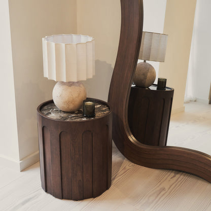 Luciana - Miroir Extra Large Pleine Longueur Bois Foncé Irregular 200cm x 115cm
