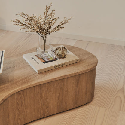 Arlo - Table basse extra large irrégulière en bois lavé