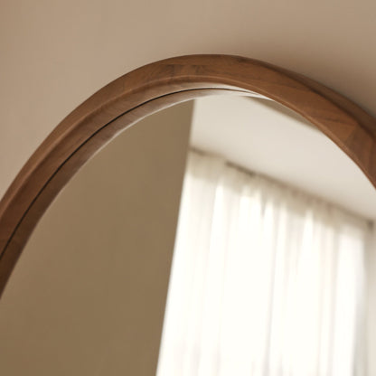 Arden - Miroir en bois chaud plein pied arche 175cm x 95cm