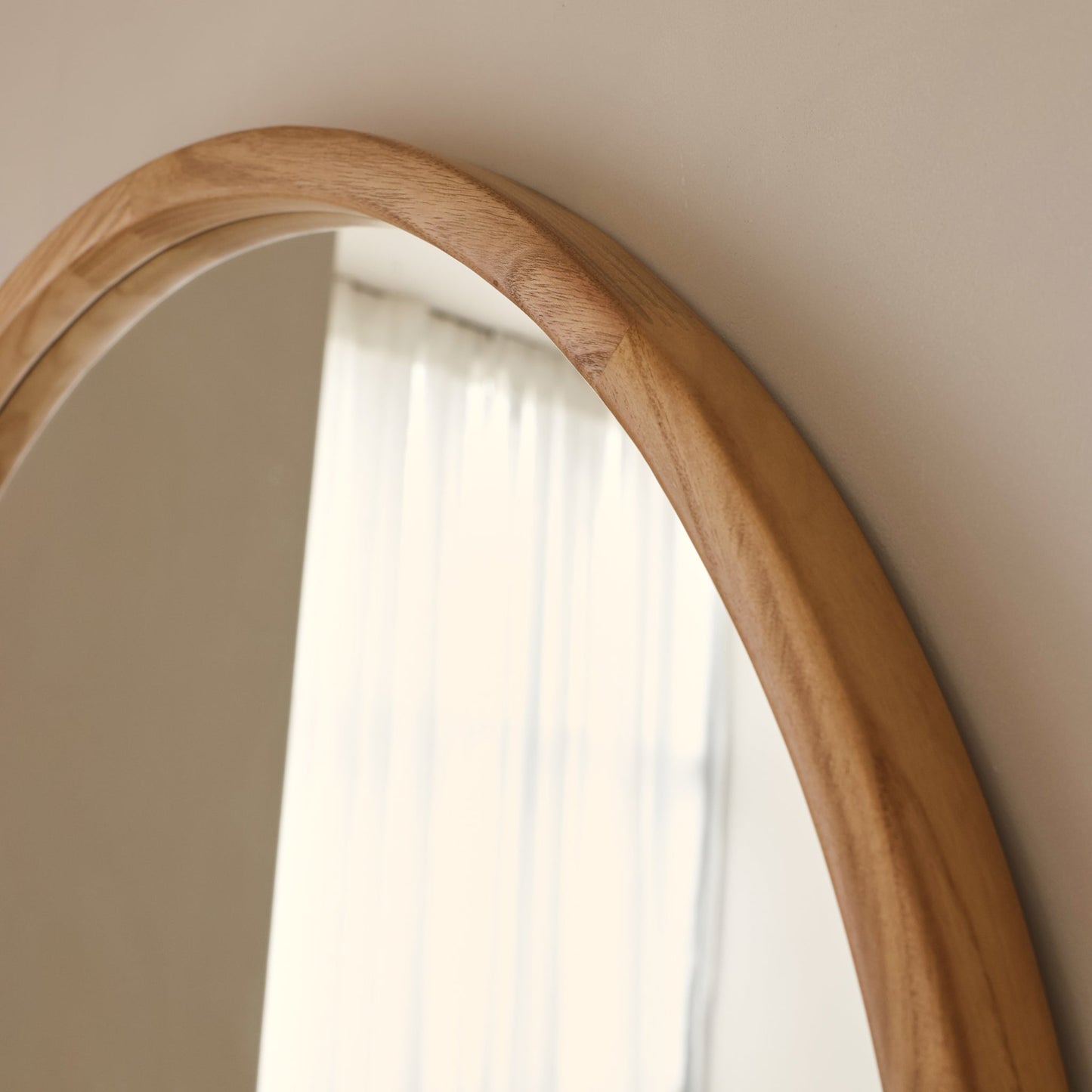 Arden - Miroir en bois clair arqué pleine longueur 175cm x 95cm