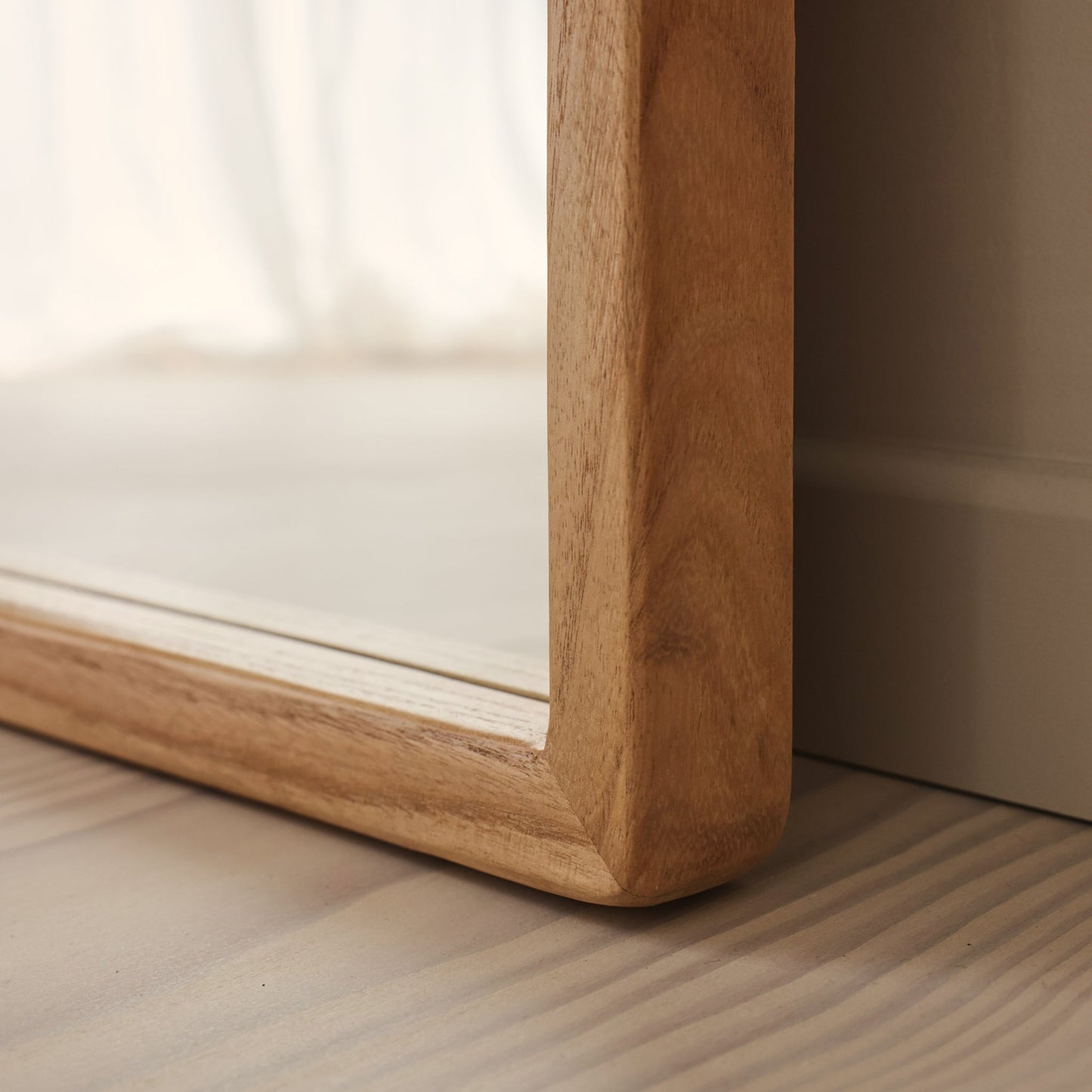 Arden - Miroir en bois clair arqué pleine longueur 175cm x 95cm