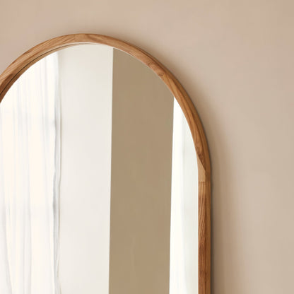 Arden - Miroir en bois clair arqué pleine longueur 175cm x 95cm