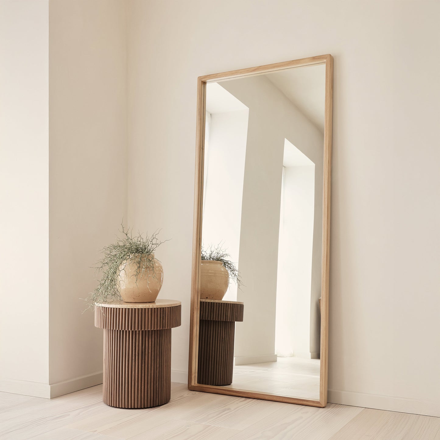 Arden - Miroir en bois clair pleine longueur 180cm x 80cm