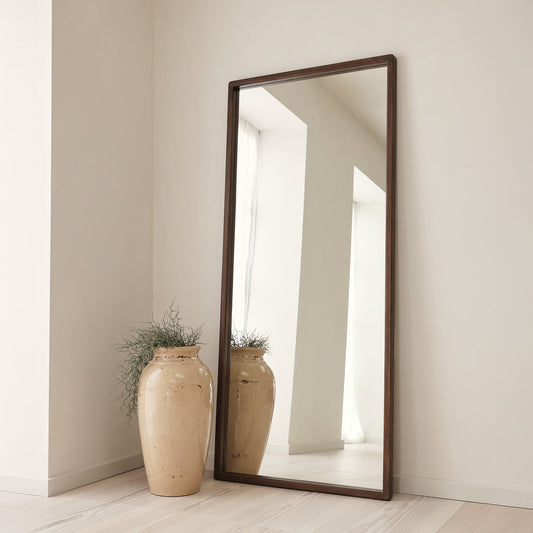 Arden - Miroir en bois foncé pleine longueur 180 cm x 80 cm