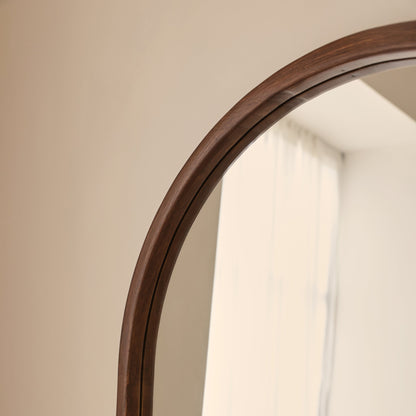Arden - Miroir en bois foncé plein pied arche 160cm x 60cm