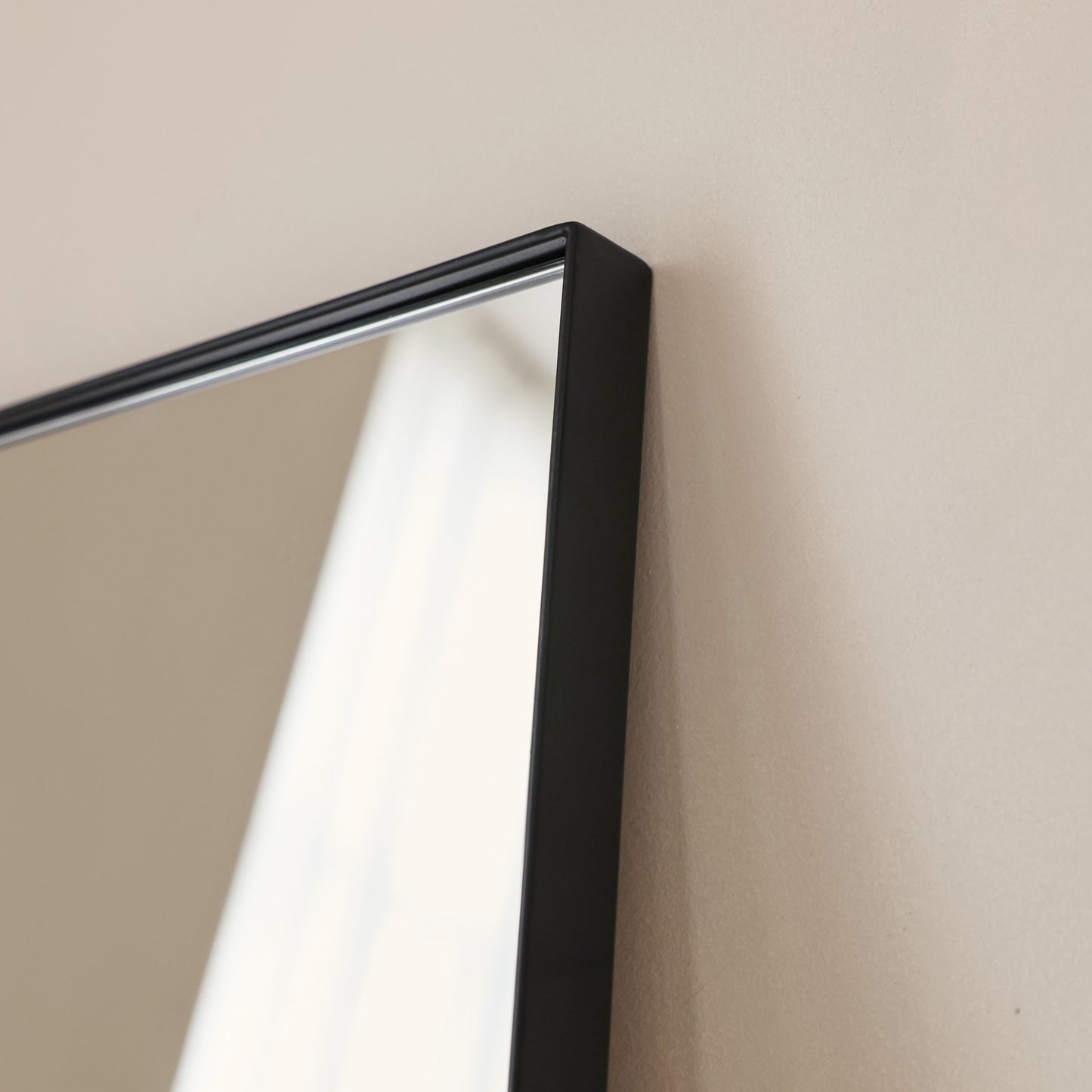 Theo - Miroir mural rectangulaire en métal noir 40 cm x 30 cm