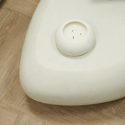 Zola - Table Basse Minimaliste en Béton Galet Extra Large