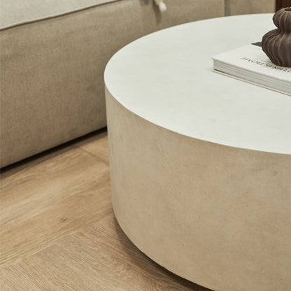 Angelo - Table Basse Ronde Minimaliste en Béton Grande