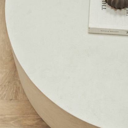 Angelo - Table Basse Ronde Minimaliste en Béton Grande