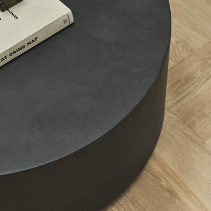 Angelo - Table Basse Ronde Minimaliste Onyx Grande