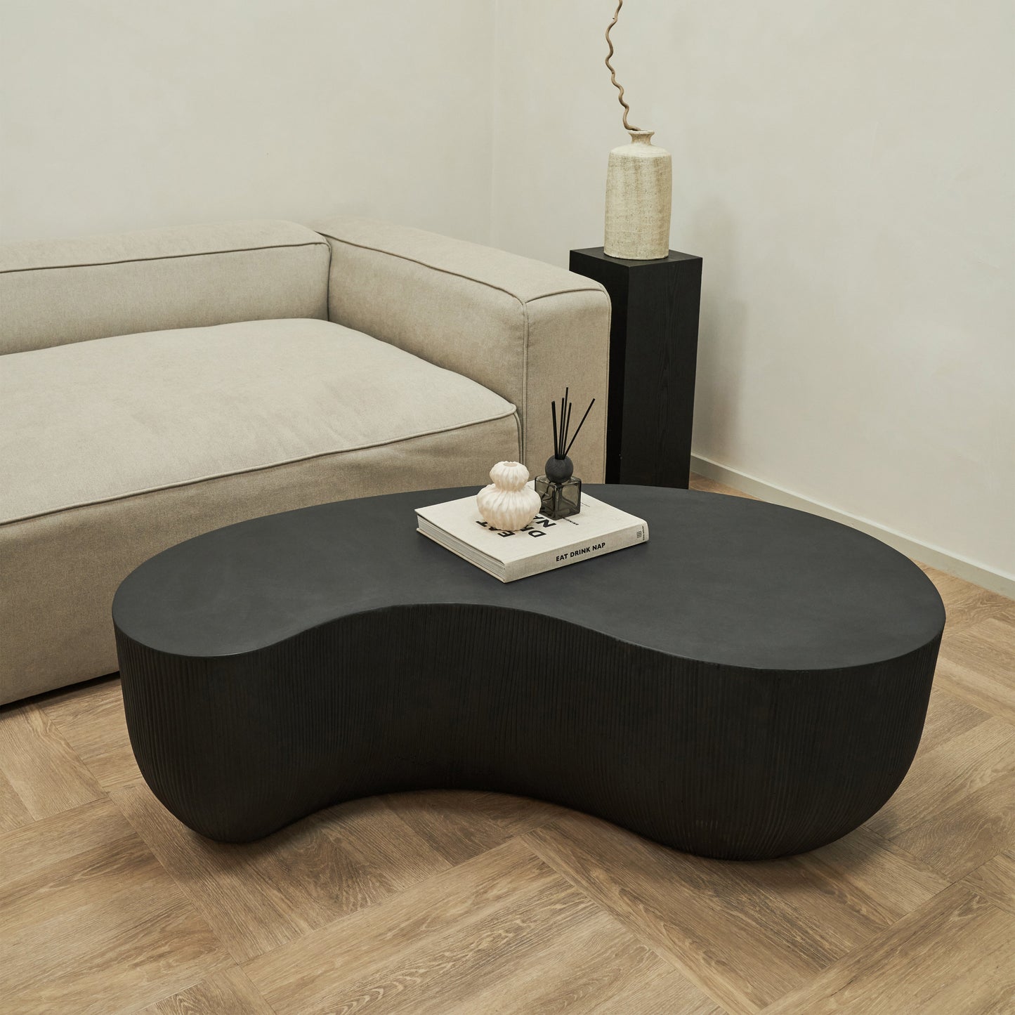 Leonardo - Grande Table Basse Minimaliste Forme Onyx