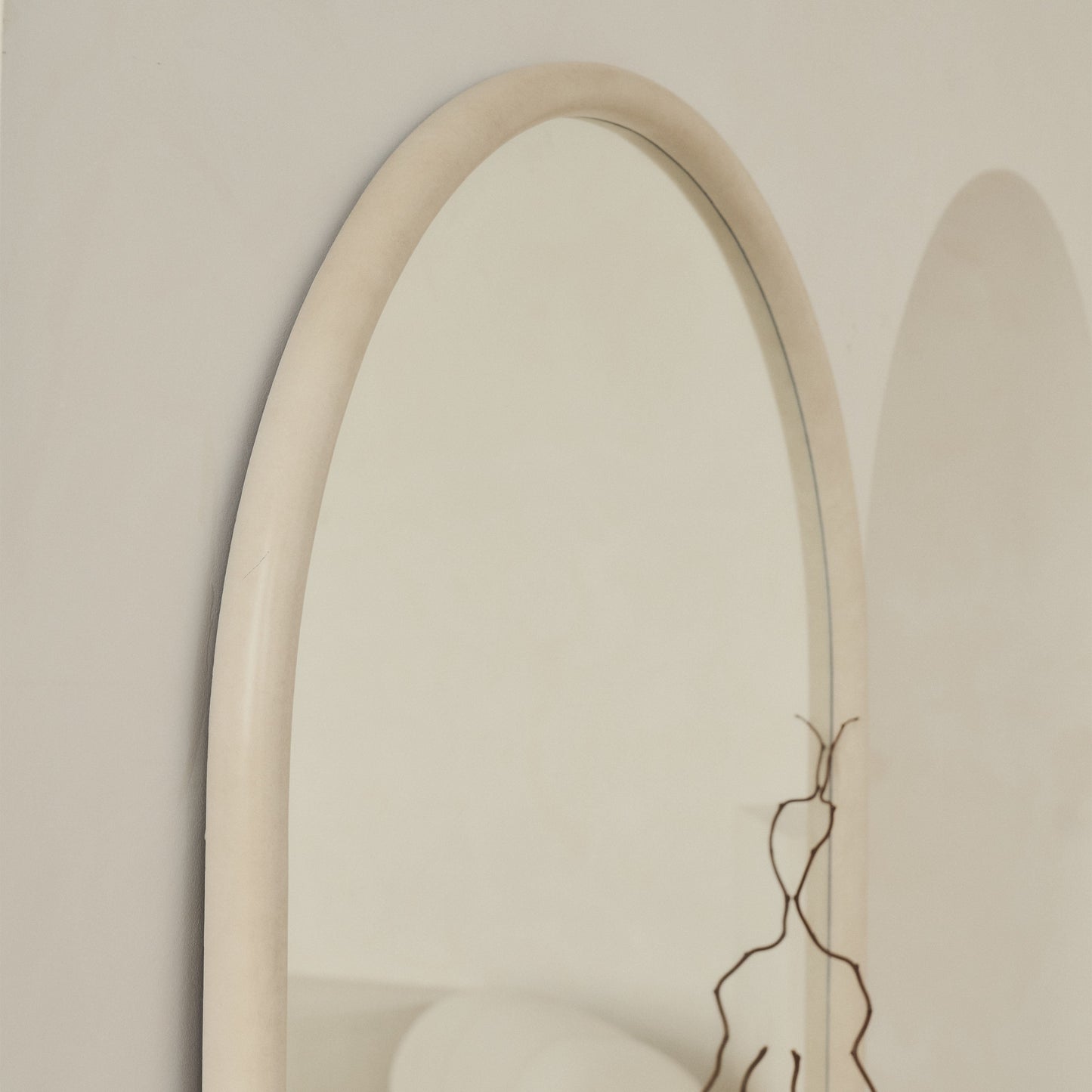 Amora - Miroir en béton extra grand, plein pied, arche, 190 cm x 100 cm