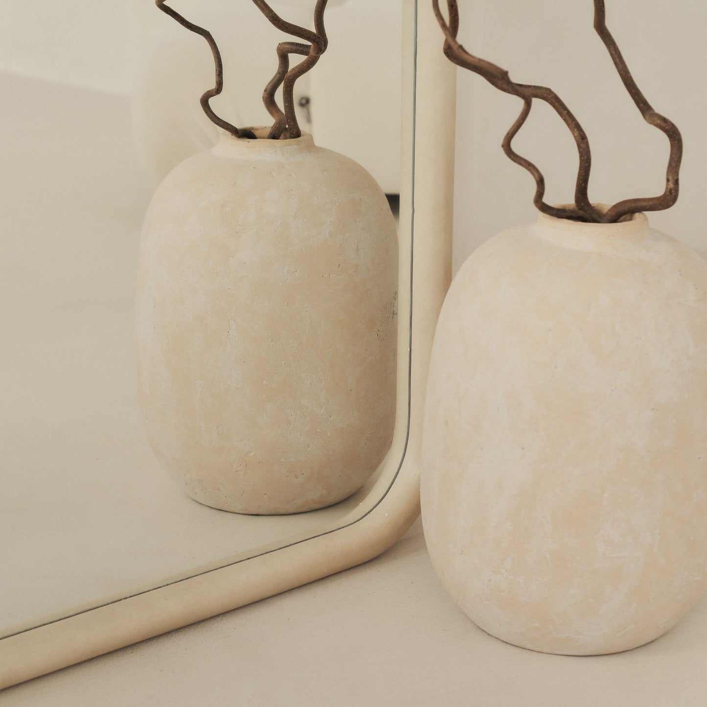 Amora - Miroir en béton extra grand, plein pied, arche, 190 cm x 100 cm