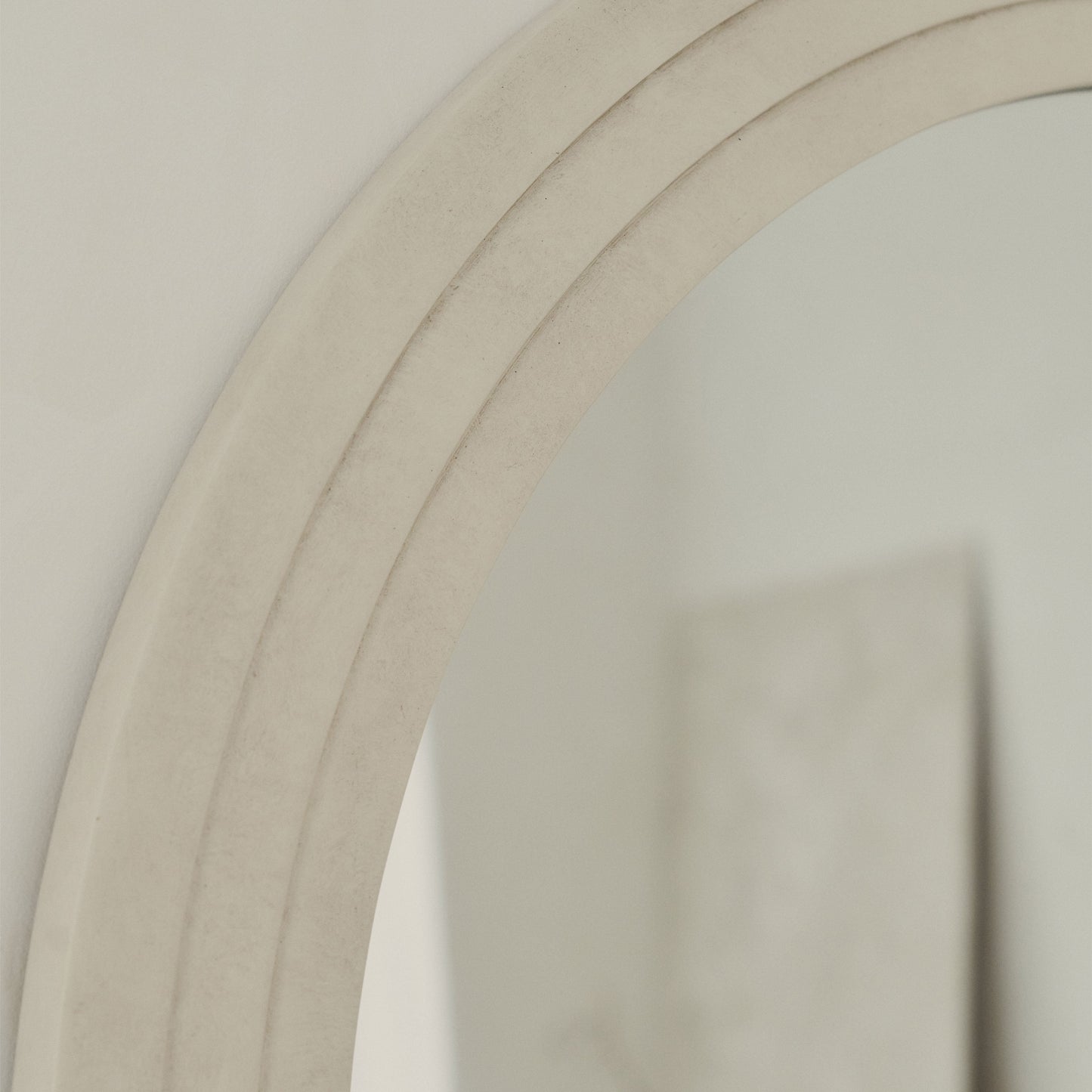 Luciano - Grand miroir en béton plein longueur totale cintré 180cm x 90cm