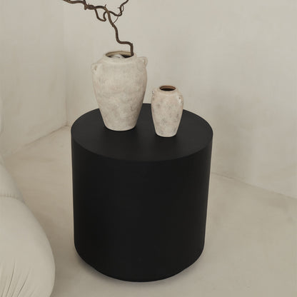 Angelo - Table d'Appoint Ronde Minimaliste Onyx