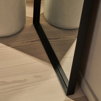 Arcus - Miroir Métallique Noir Grand Arqué Pleine Longueur 170cm x 80cm