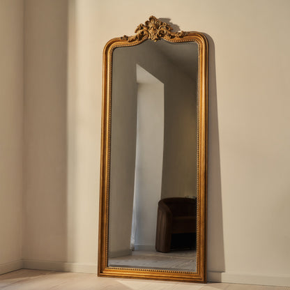 James - Miroir Arqué Doré Pleine Longueur 189cm x 80cm