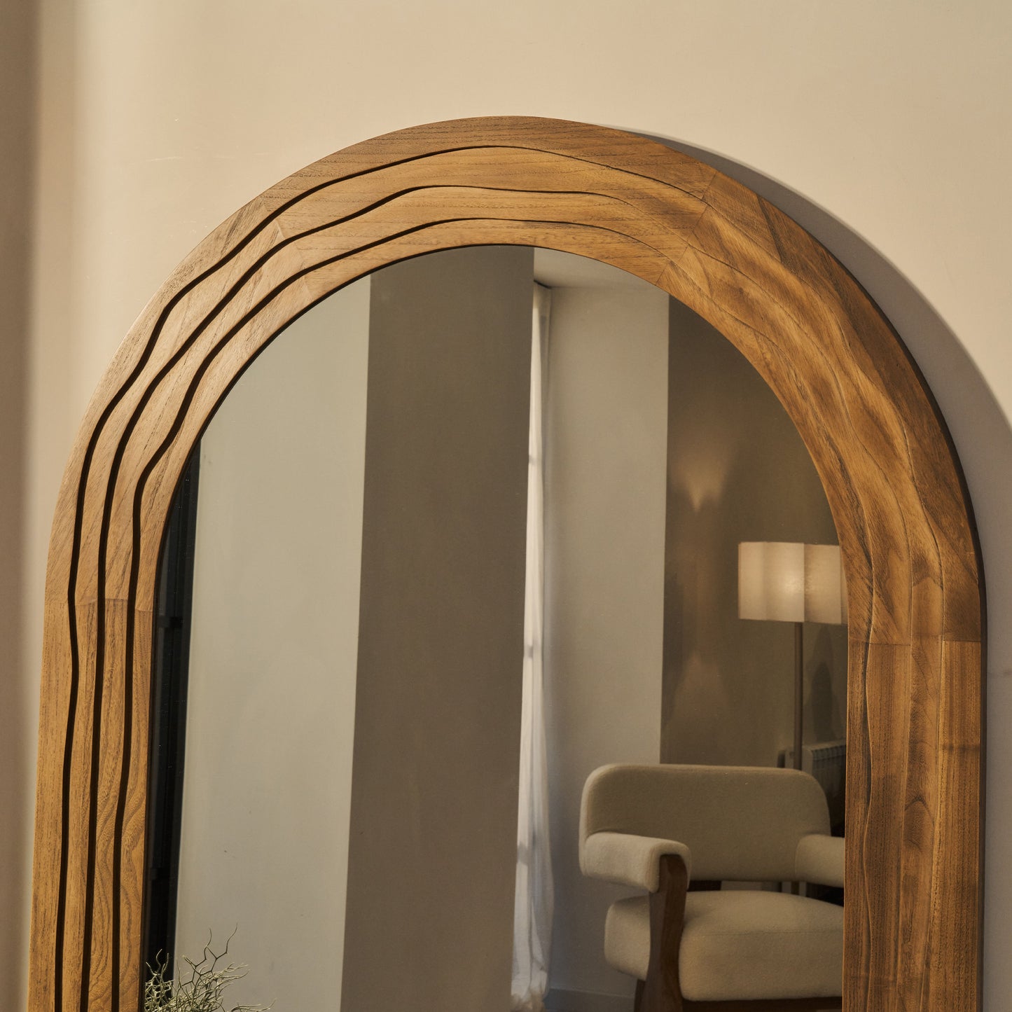 Lucelle - Miroir Arqué Extra Large en Bois
