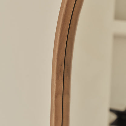 Arden - Miroir en bois chaud plein pied arche 160cm x 60cm
