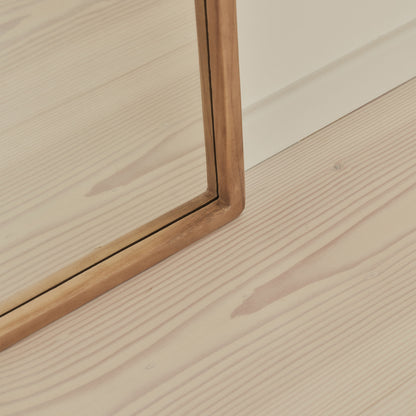 Arden - Miroir en bois chaud plein pied arche 160cm x 60cm