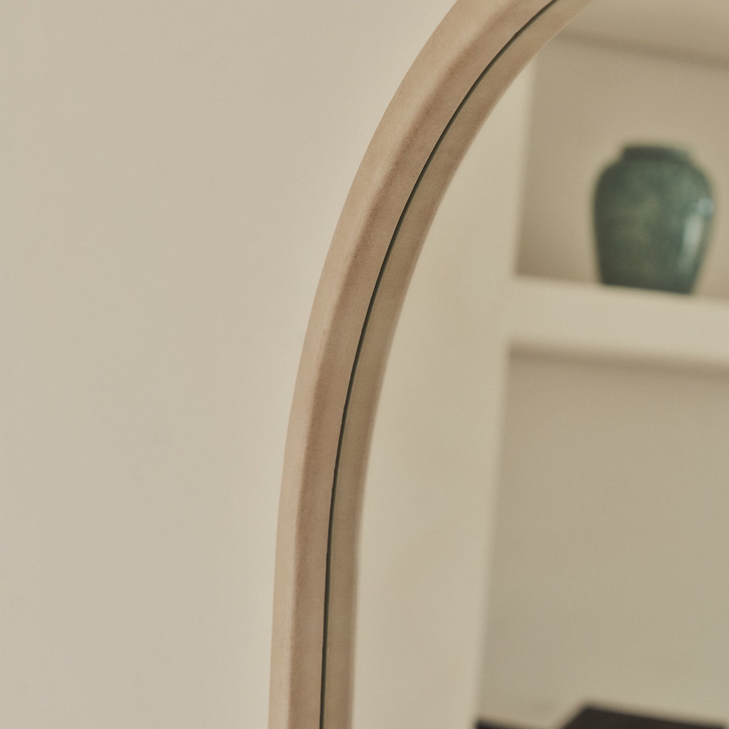 Arden - Miroir en bois arche plein longueur 160cm x 60cm Concrete