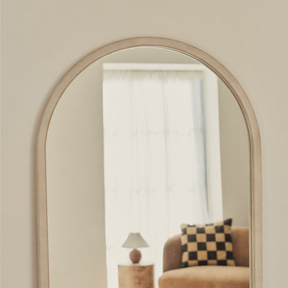 Arden - Miroir en bois arche plein longueur 160cm x 60cm Concrete