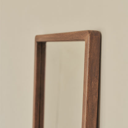 Arden - Miroir en bois foncé pleine longueur 140cm x 45cm