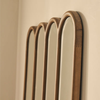 Reims - Miroir en bois plein longueur avec panneau arqué 180cm x 80cm