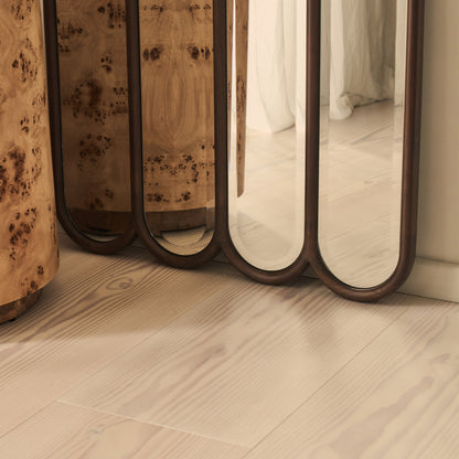 Reims - Miroir en bois foncé pleine longueur à panneau arche 180 cm x 80 cm