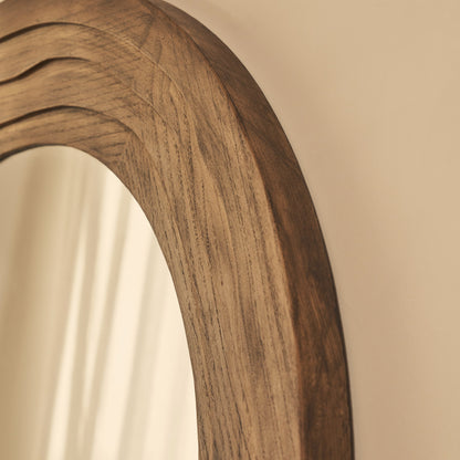Lucelle - Miroir Arqué Extra Large Pleine Longueur 200cm x 100cm Chaud en Bois