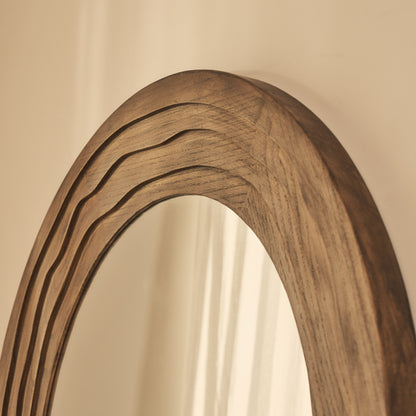 Lucelle - Miroir Arqué Extra Large Pleine Longueur 200cm x 100cm Chaud en Bois